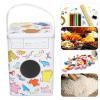 TOPINCN Laundry Powder Bin, Iron Laundry Powder Container, Laundry Detergent Container Washing Powder Storage Box with Perspective Window view 2