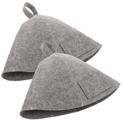 PLAFOPE 2pcs Women Sauna Bathing Hat Felt Shower Cap for Hair Protection in Bathroom Steam Sauna