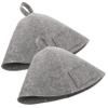PLAFOPE 2pcs Women Sauna Bathing Hat Felt Shower Cap for Hair Protection in Bathroom Steam Sauna view 1