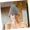 PLAFOPE 2pcs Women Sauna Bathing Hat Felt Shower Cap for Hair Protection in Bathroom Steam Sauna view 2