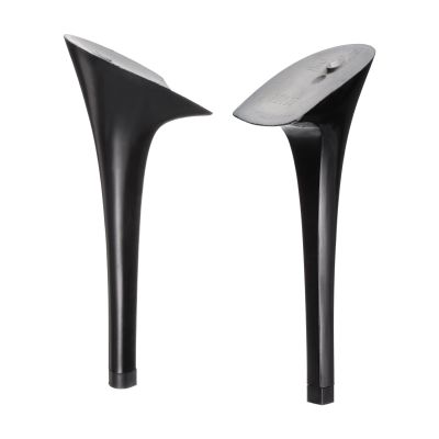 sourcing map 1pair Heel Repair Replacement 1.77"x3.54" High Stiletto Heel DIY for Women Shoe, Black