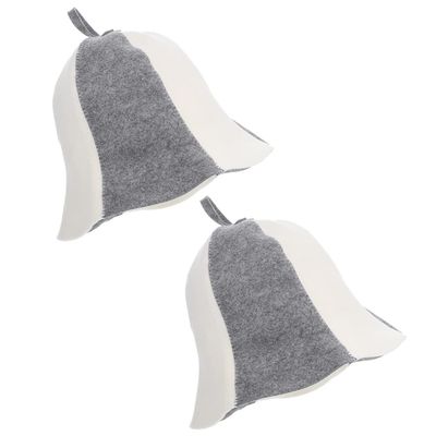 Happyyami Finnish Sauna Hat Set Sauna Hat Russian Thick Felt Hats Women's Shower Cap Household Bathing Cap