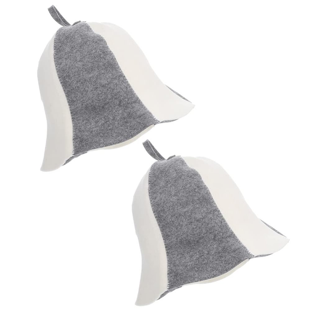 Happyyami Finnish Sauna Hat Set Sauna Hat Russian Thick Felt Hats Women's Shower Cap Household Bathing Cap
