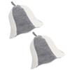 Happyyami Finnish Sauna Hat Set Sauna Hat Russian Thick Felt Hats Women's Shower Cap Household Bathing Cap view 1