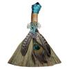 Broom Miscanthus Broom Decorated with Amethyst Crystal Feathered Wicca Brush for Ceremonial Wall Ritual Sacr view 1