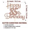 Sotpot Rose Gold Glitter 85 Cake Topper 85th Birthday Cake Decorations for Birthday Party Anniversary Party Supplies view 2