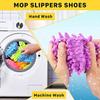 SXJART 2 Pairs Mop Slippers, Mop Socks for Floor Cleaning, Microfiber Shoe Covers for Cleaning Slippers view 4