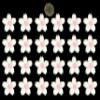 24 x Edible 3D 40mm Cherry Blossoms with Coloured Centers, Many Colours Toppers, Cake Cupcakes Decorations (Silver Sparkle) view 1