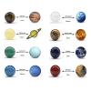 Solar System Planets Decorations - 8 planets original planetary rocks with chakra healing and office desk decoration, natural gemstone healing crystal balls, celestial body creative view 3