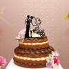 10 Pcs Wedding Cake Toppers, and Mrs Bride and Groom Engagement Cake Picks Wedding Party Cake Decorations Supplies view 3