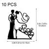 10 Pcs Wedding Cake Toppers, and Mrs Bride and Groom Engagement Cake Picks Wedding Party Cake Decorations Supplies view 4