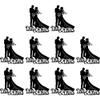 10 Pcs Wedding Cake Toppers, and Mrs Bride and Groom Engagement Cake Picks Wedding Party Cake Decorations Supplies view 3