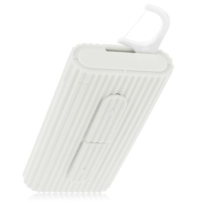WLLHYF Portable Dental Floss Case Automatic Dental Floss Pick Organizer Case Travel Flosser Dispenser Storage Cases Refillable Holder Boxes with 10 Floss Picks for Teeth Cleaning