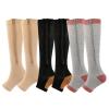 Valcatch Zipper Compression Socks for Women Men 20-30 mmHg Support Hose Stockings Calf Knee High Running Walking(2/3/5Pairs) view 1