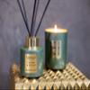 Stoneglow Luna Collection - Fougere & Vetiver 120ml Scented Reed Diffuser of Fougere, Vetiver, Cedarwood, Patchouli and citrus tones, gift for Birthday, Aanniversary - Green & Gold view 3