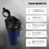 720DGREE Fitness Shaker uberShaker - 550ml - Premium Protein Shaker - Leak Proof, BPA Free - Shaker Cup, Mixing Cup for Creamy Protein Shakes, Gym, Workout, Nutrition - No Powder Compartment view 2