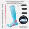 Valcatch Zipper Compression Socks for Women Men 20-30 mmHg Support Hose Stockings Calf Knee High Running Walking(2/3/5Pairs) view 4
