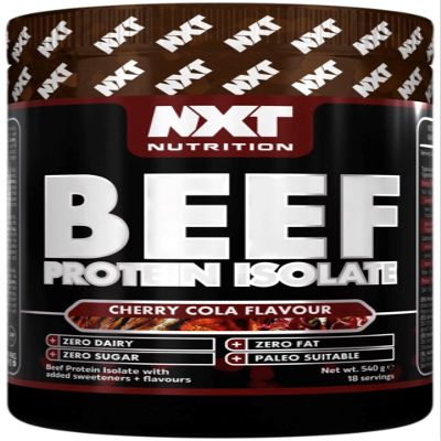 NXT Beef Protein Isolate 540g - High Protein Powder in Natural Amino Acids - Paleo, Keto Friendly - Dairy and Gluten Free | 540g (Cherry Cola)