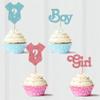 24Pcs Gender Reveal Cupcake Toppers Boy or Girl Glitter Cupcake Picks Kids Birthday Party Decors Baby Shower Party Decoration Supplies view 2