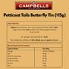 Campbells Shortbread - Butterfly Tin 115g Petticoat Tails view 2
