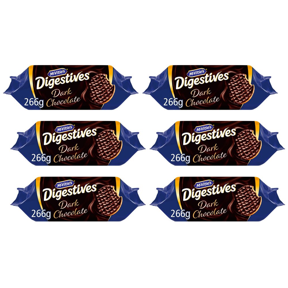 Biscuits Multipacks of McVitie's Dark Chocolate Digestives Biscuits Gift Set | Dark Chocolate Biscuits Digestives | Box of Biscuits | An Ideal Biscuit for a Gift or to Treat Yourself | 266g