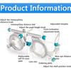 JIADUOFU Adjustable trial frame optical trial lens frame pd 48mm~80mm universal optical trial frame ophthalmic lens frame, super light 50g pure titanium test frame view 2