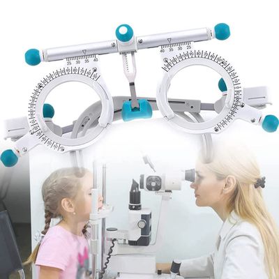 JIADUOFU Adjustable trial lens frame, optometric universal optical trial frame, pd 48~80mm eye optometry optician, for visual inspection in optical shops, hospitals, ophthalmology.