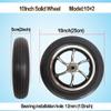 10 Inch Replacement Front Wheel, Electric Wheelchair Accessory, 102 Anti-Slip Rubber Thicker Caster, Non-Pneumatic Solid Tires, Bearing 12mm, 1pc view 2
