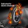 10 Inch Replacement Front Wheel, Electric Wheelchair Accessory, 102 Anti-Slip Rubber Thicker Caster, Non-Pneumatic Solid Tires, Bearing 12mm, 1pc view 3