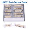 168 Pieces False Teeth Dental Complete Acrylic Resin Denture Teeth, 6 Sets Whole Teeth Synthetic Polymer Denture Tooth, 23 Shade A3 Upper + Lower Dental Materials for Replacement, DIY, or Halloween view 2