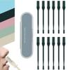Double Sided Nose Hair Knife, 12 Pcs Enhanced Nose Hair Trimmer Clipper, 360 Degree Rotate Nostril Cleaning Scissors, 2-in-1 Double-Head Manual Nose Hair Knife for Men Women view 1