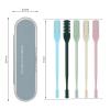 Double Sided Nose Hair Knife, 12 Pcs Enhanced Nose Hair Trimmer Clipper, 360 Degree Rotate Nostril Cleaning Scissors, 2-in-1 Double-Head Manual Nose Hair Knife for Men Women view 2