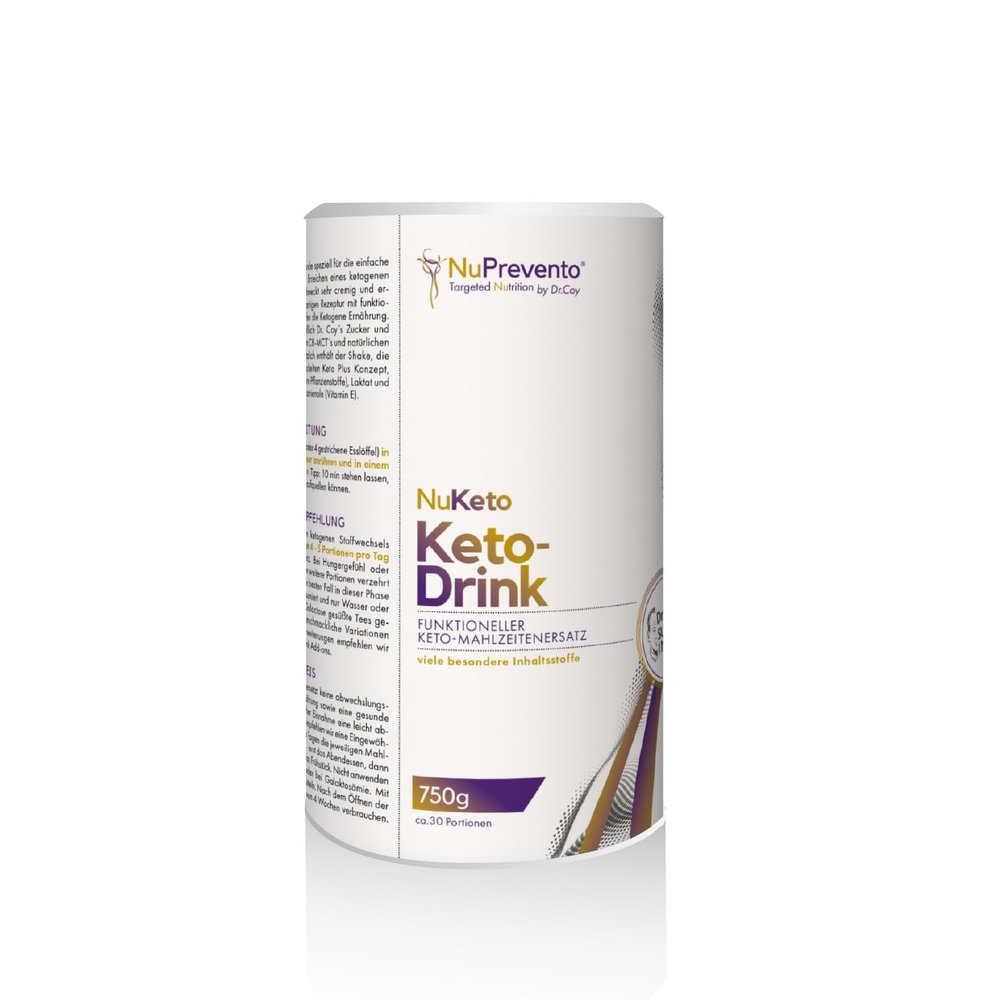NuPrevento Keto-Drink - Ketogenic Meal Replacement - 750 g