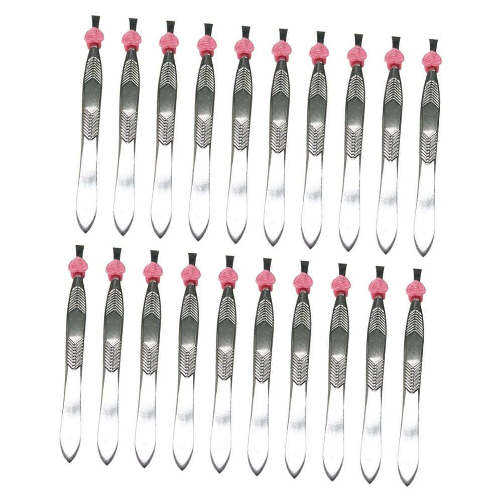 24pcs Professional Precision Makeup Gadgets Womens Eyelash Tool Straight Eyebrow Clip Stainless Steel Miss Cosmetic Bulk