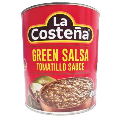 La Costena Salsa Verde 2.8kg / Mexican Tinned Salsa Verde Sauce, Medium Hot Salsa Verde Dipping Sauce, Large Can