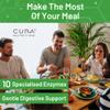 CURA NUTRITION CURAZYME Vital (90 Capsules) Digestive Enzymes Supplement for Gut Health Support, Basic Digest Formula for Bloating, Heartburn, Digestion Relief, Ideal for Sensitive Stomachs, Vegan view 3