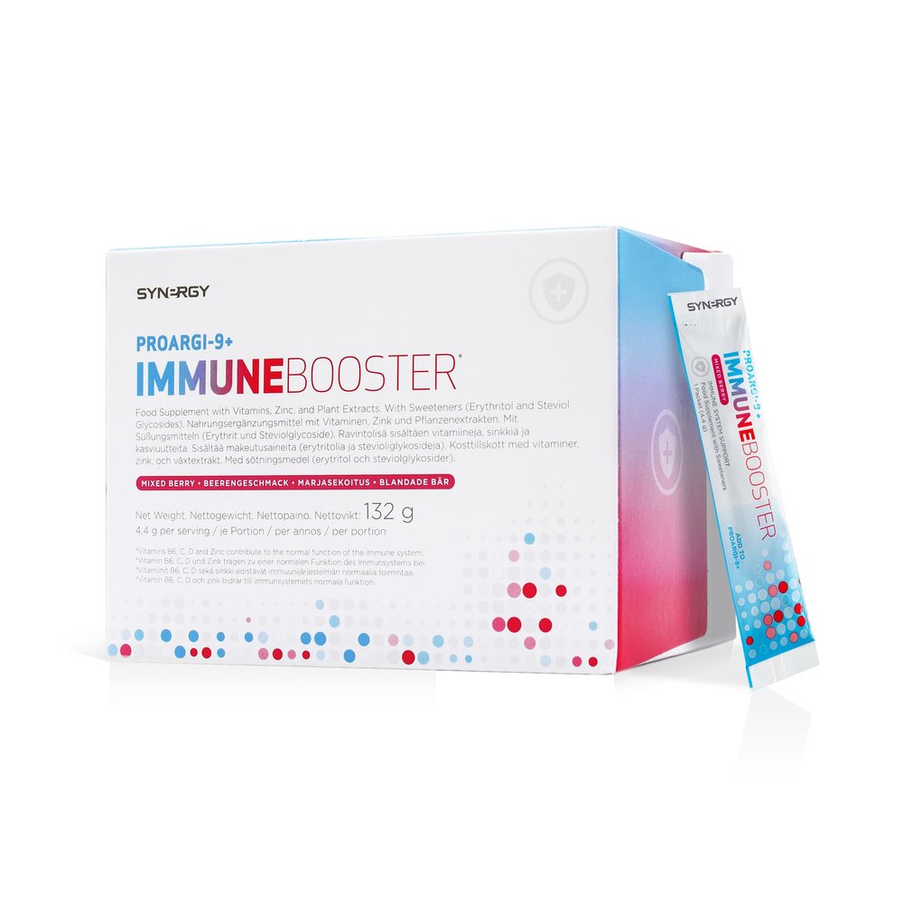 Synergy Worldwide ProArgi-9+ Immune Booster 30 Servings | Vitamin C, D3, B6 Supplement | Immune Support & Antioxidant | Promotes Wellness | Gluten-Free | Berry Flavor | 132g