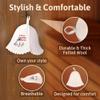 ASKOLD Wool Sauna Banya Hat for Men and Women Finnish Sauna Cap for Women and Men Felt Sauna Hat to Protect Hair White view 3