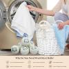 Dryer Balls Laundry Reusable, XL Wool Dryer Balls Cute Cat Face 6 Pack, Fabric Softener Ball, Extra Large Dryer Balls with Cat Pattern, Shorten Drying Time, Organic Wool - Dry 1000+ Loads view 2