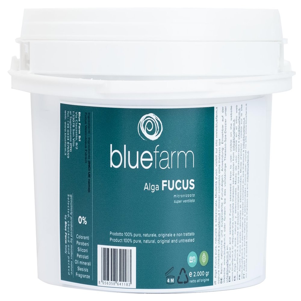 BLUE FARM | Fucus seaweed powder 2000 g micronized and super ventilated. 100% pure, natural, original and untreated product.