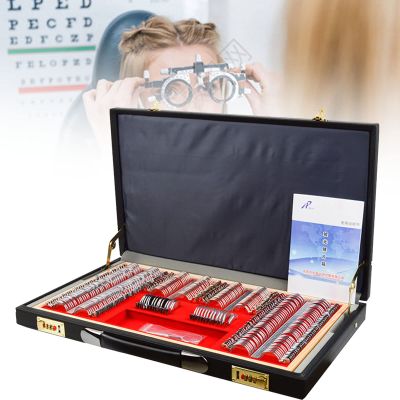 CGLYYDS 266pcs Optometry Box Trial Lens Case Set, Metal Rim Aluminum Case Trial Frame Metal Rim Ophthalmic lenses,Optometry Optical Instrument for vision screening