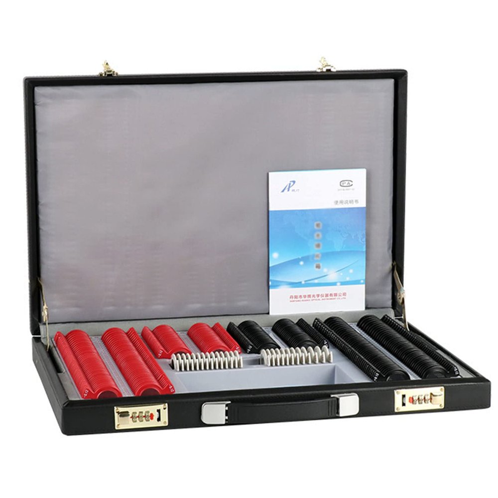CGLYYDS 266 Pcs Optical Trial Lens Set,Eye Protection Accessories Optical Trial Lens Set,Optometry Rim Box Kit,Trial Frame