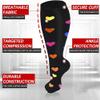 2 Pair Plus Size Compression Socks for Women Men Flight Socks Knee High Support Compression Socks Wide Calf Medical Compression Stocking Plus Size Running Socks (4XL, WQH144-6) view 4