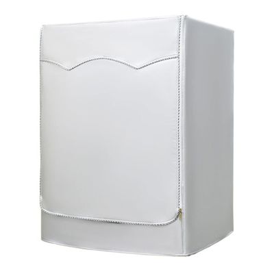 Washing Machine Cover Portable Waterproof Dustproof Sunscreen for Fully Automatic Washer Silvering Oxford Cloth Piping Zipper L