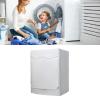 Washing Machine Cover Portable Waterproof Dustproof Sunscreen for Fully Automatic Washer Silvering Oxford Cloth Piping Zipper L view 3