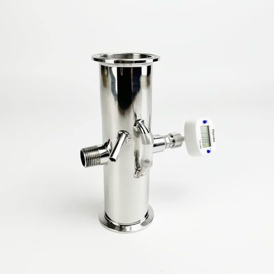 ZIMAGU 2" (51mm) OD64mm Boka Reflux Head With 1/2" Male Thread And Thermowell Nipple Of Thermometer For,Reflux Column,SS304 (Color : 2)