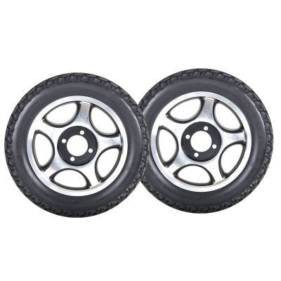 12 Inch Rear Wheel, Electric Wheelchair Replacement Wheel Accessories, Model 12 1/2x2 1/4, Non-Pneumatic Solid Tires, Bearing 4.5cm (1 3/4inch), 1 Pair