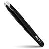 NARZ 1 Piece Professional Tweezer for Facial Hair Women & Men Stainless Steel Precision Tweezers for Ingrown Hair Tweezers for Men & Women (Shiny Black) view 1