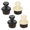 4pcs Knuckle Brush Beard for Men, Sweep Beard Brush for Broken Hair Dirty Removal, Mustache Styling Brush Soft with Soft Bristles and Round Handle, Fast Lather Salon Cleansing Foam Brush view 1