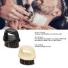 4pcs Knuckle Brush Beard for Men, Sweep Beard Brush for Broken Hair Dirty Removal, Mustache Styling Brush Soft with Soft Bristles and Round Handle, Fast Lather Salon Cleansing Foam Brush view 3